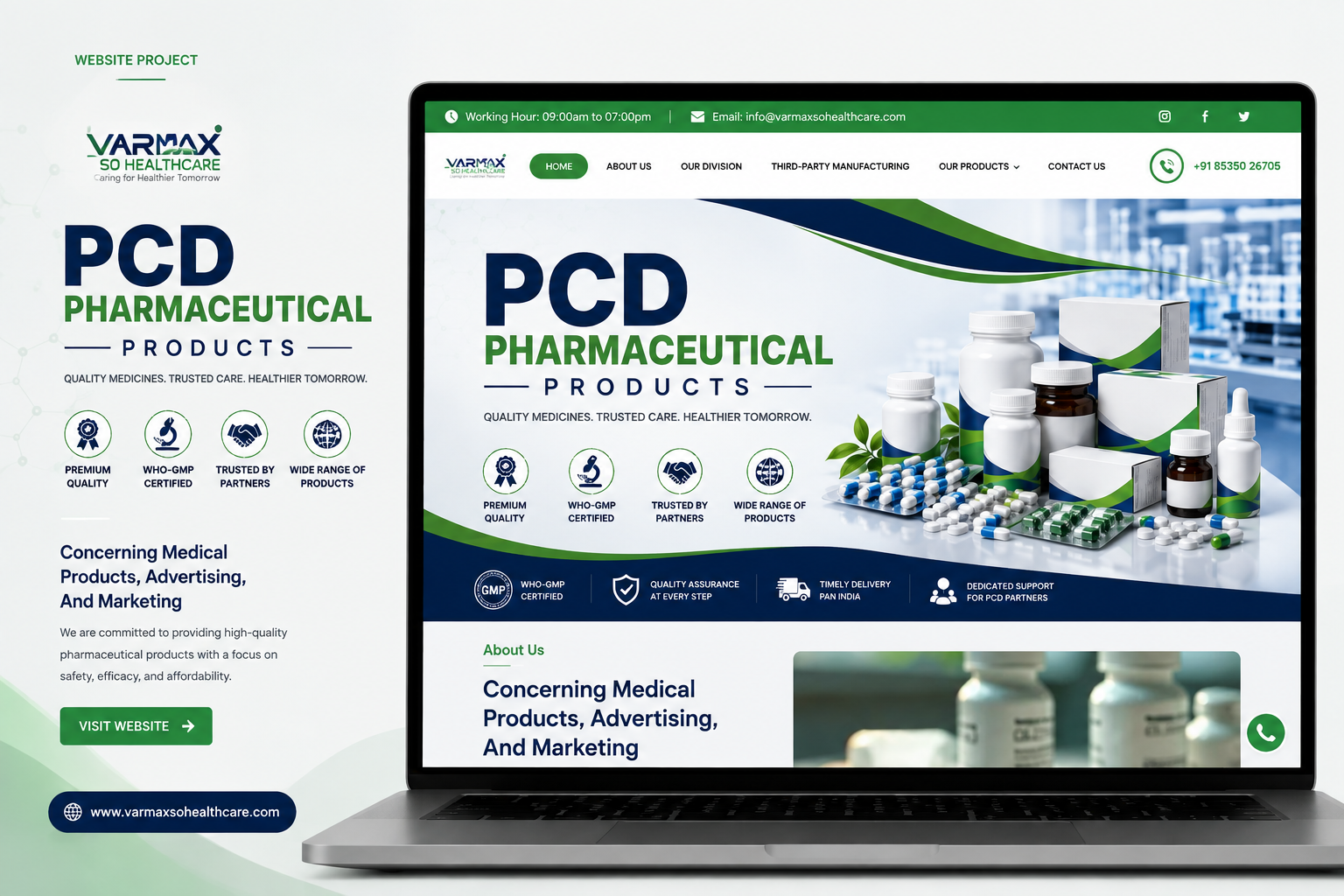 Varmaxso Health Care Website