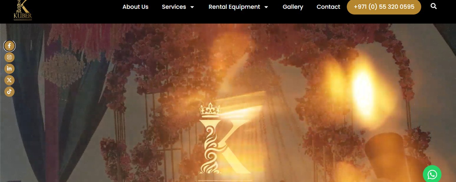 Kuber Events Website