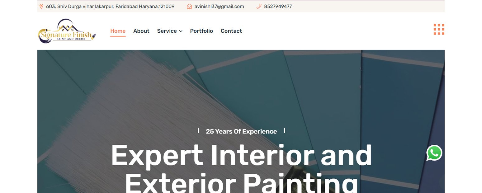Signature Finish Paint and Decor Website